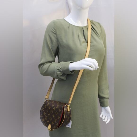 AUTHENTIC LOUIS VUITTON MONOGRAM TAMBOURINE SHOULDER CROSSBODY BAG FL0014 - Picture 10 of 10